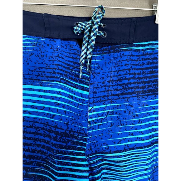 Nike Swim Shorts Men 30 Blue Board Trunks Swoosh Performance Green Bottoms - Picture 7 of 14
